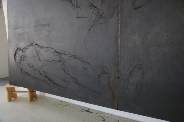 Triptyque noir, détail, 2007