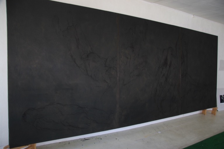 Triptyque noir, détail, 2007